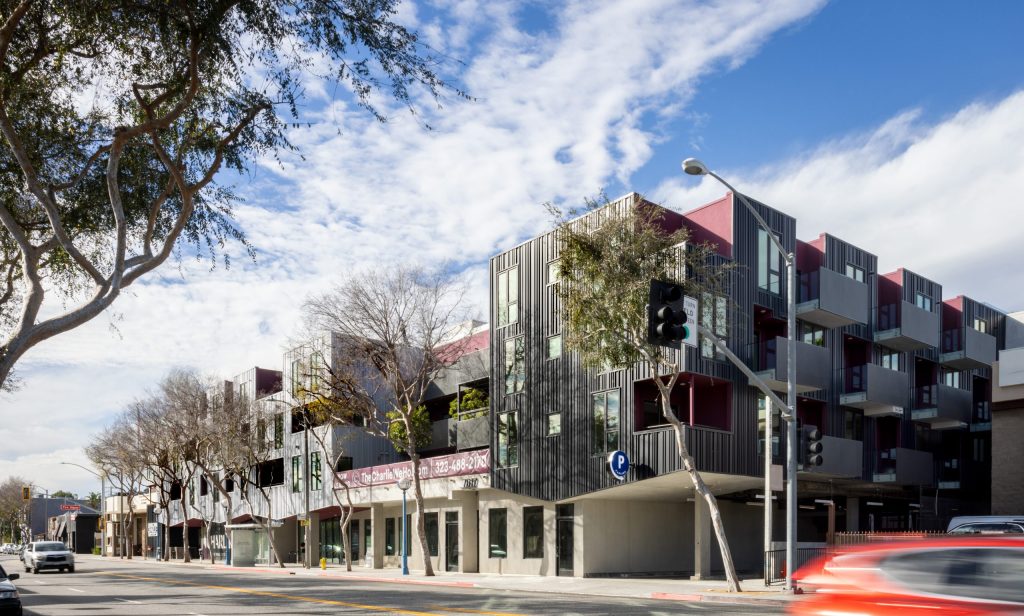 The Charlie West Hollywood façade on Santa Monica Boulevard