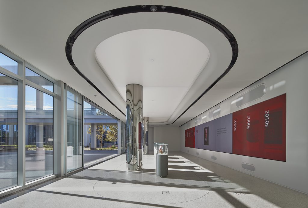 Confidential Lifesciences Museum with timeline media wall.